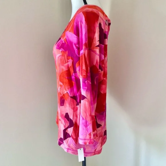 NWT Talbots BLENDED FLORAL CROSS BACK Top Size XL - Picture 7 of 10